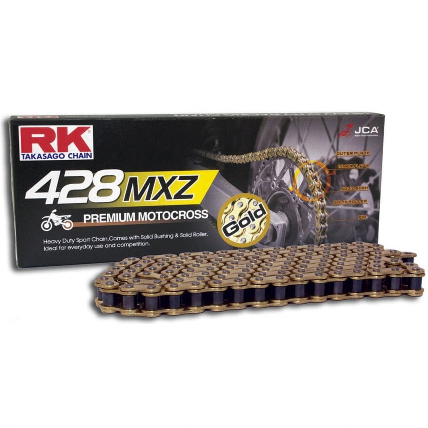 RK Chain Heavy Duty MXZ Premium Motocross Pro-MX Gold 428-134L
