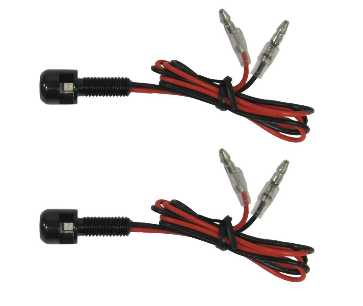 Complete Indicator LED Amber Black Bullet Style with Stem 14mm x 18mm