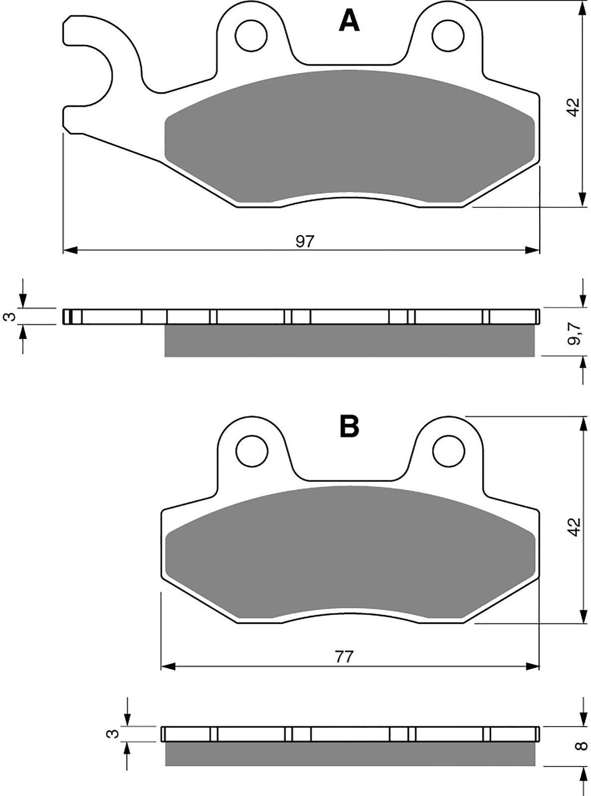 Goldfren Brake Pads S33-247, FA214/2, VD340, SBS638, DP411