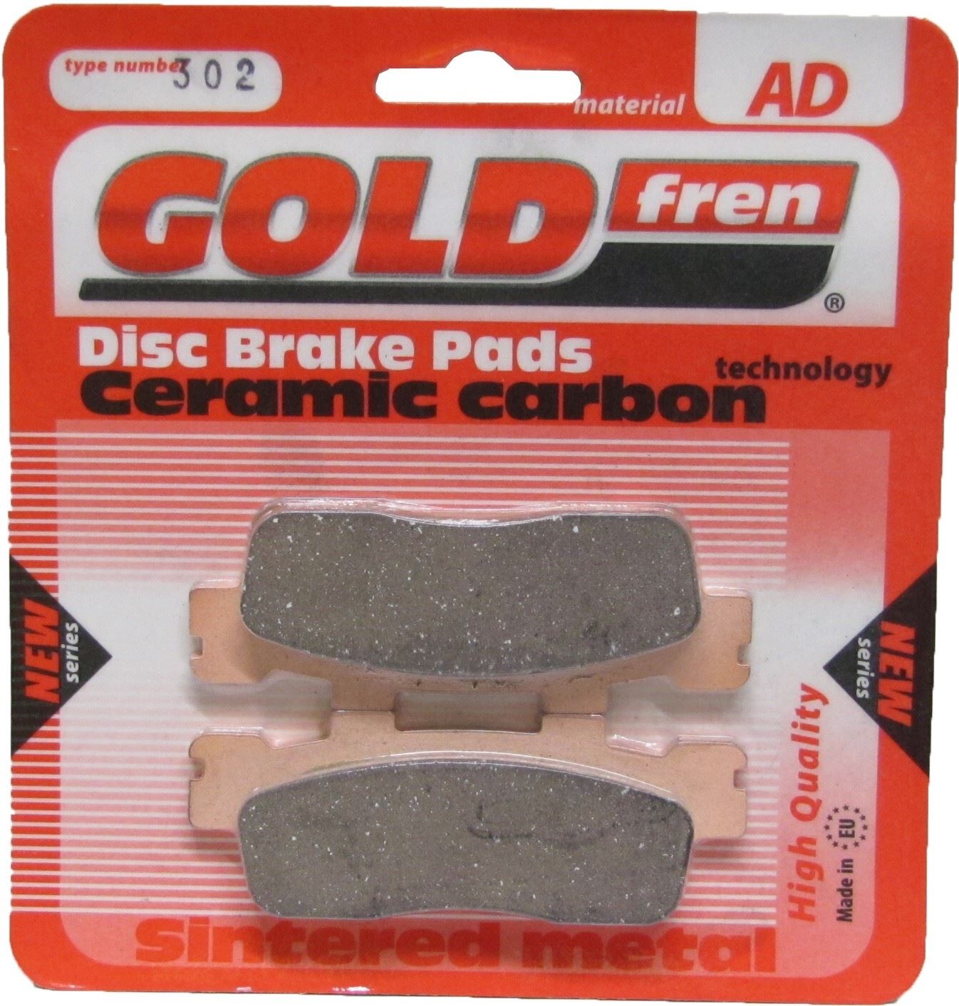Goldfren Brake Pads AD302, FA498 as fitted to Kymco Downtown 125-300