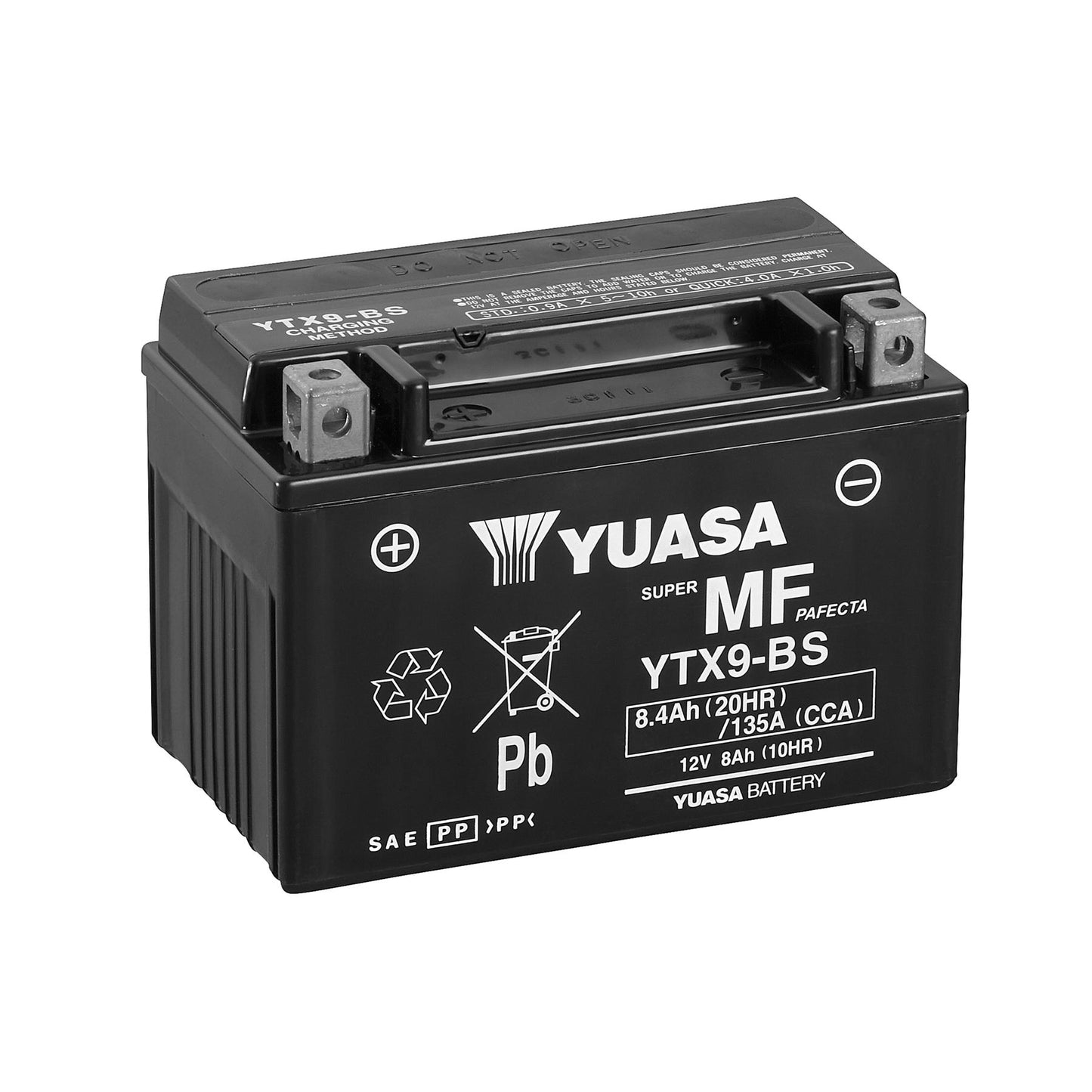 YUASA BATTERY MOTORCYCLE YTX9 WET YUASA YTX9BS