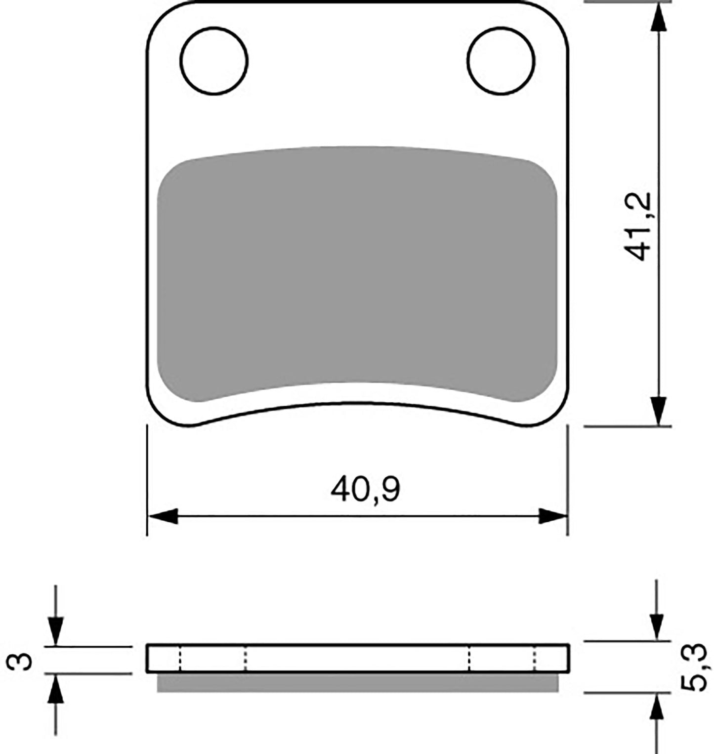 Goldfren Brake Pads S33-303(5.3mm)FA257/2