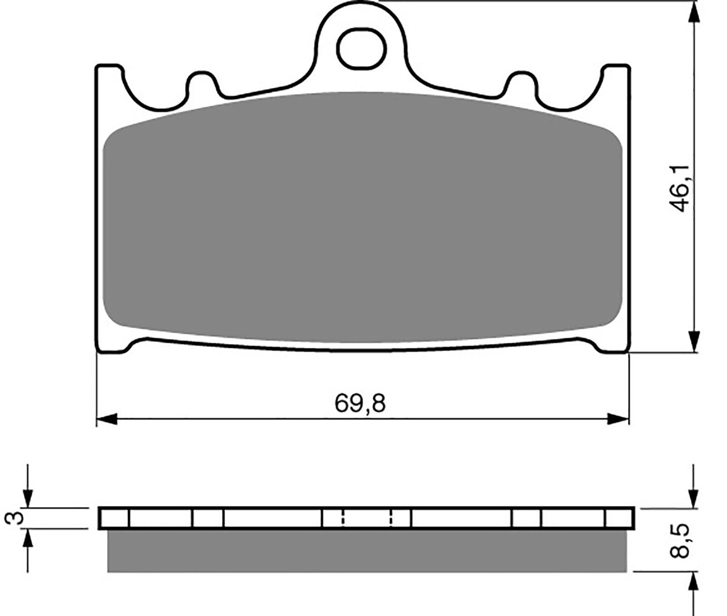Goldfren Brake Pads AD032, VD343, VD344, FA158, FDB574, SBS631