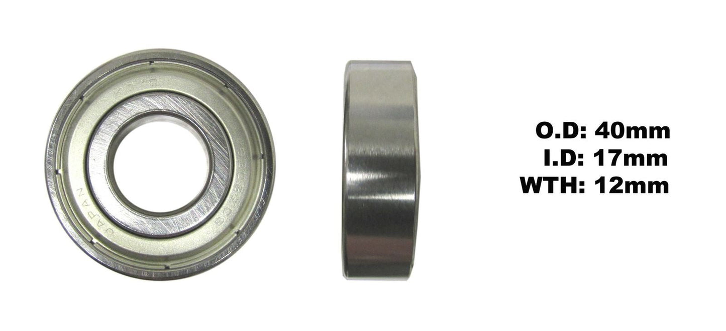 Bearing Koyo 6203ZZ(I.D 17mm x O.D 40mm x W 12mm)