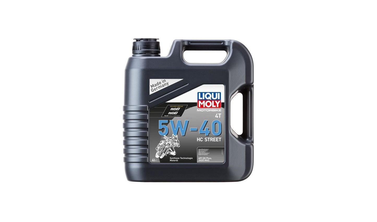 Liqui Moly 4T Motorbike 5w40 HC Street Synthetic Technology Oil 4 Litres