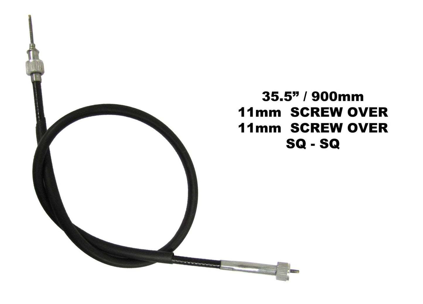 Speedo Cable Yamaha RD125LC 1982-1987, TZR125 1987-1995, YBR125 2007-2014, RD250LC 1980-1982, RD350LC 1980-1983, RD350 YPVS 1985-1995, RD400 1976-1978, FZR600 1989-1995, XJ600 1984-1995, YZF750 1993-1995