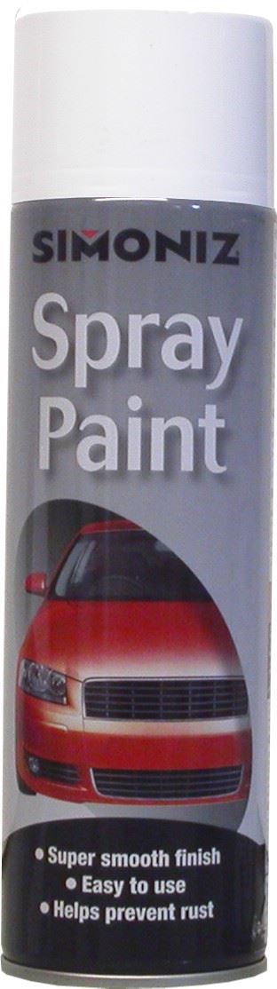 Simoniz White Gloss Spray Paint (500ml)