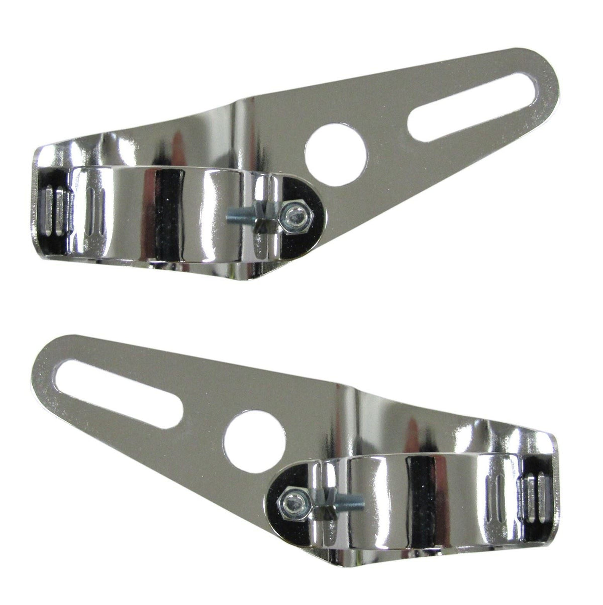 Headlight Brackets Chrome to fit forks 37mm to 42mm