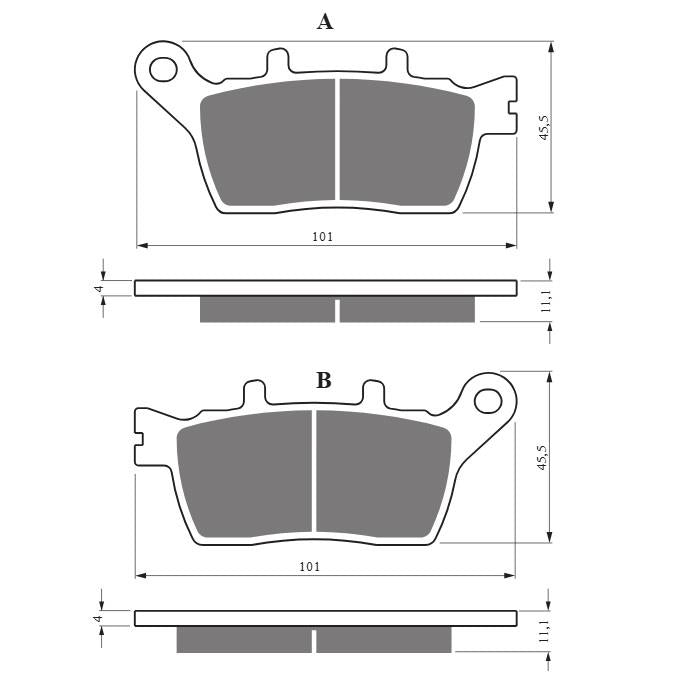 Goldfren AD424, SBS991 Yamaha Niken 850 18-22, Niken 850 GT 19-22, Tracer 9 GT 23-24