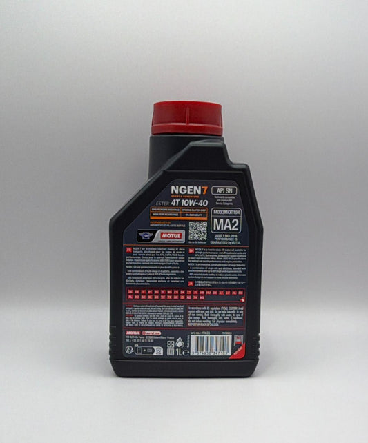 Motul NGEN 7 10w40 4T Next Generation High Performance Sustainable Ester Base Synthetic Blend (Upto 50% High Grade Regenerated Oils) API SP, JASO MA2 (2023) (12)