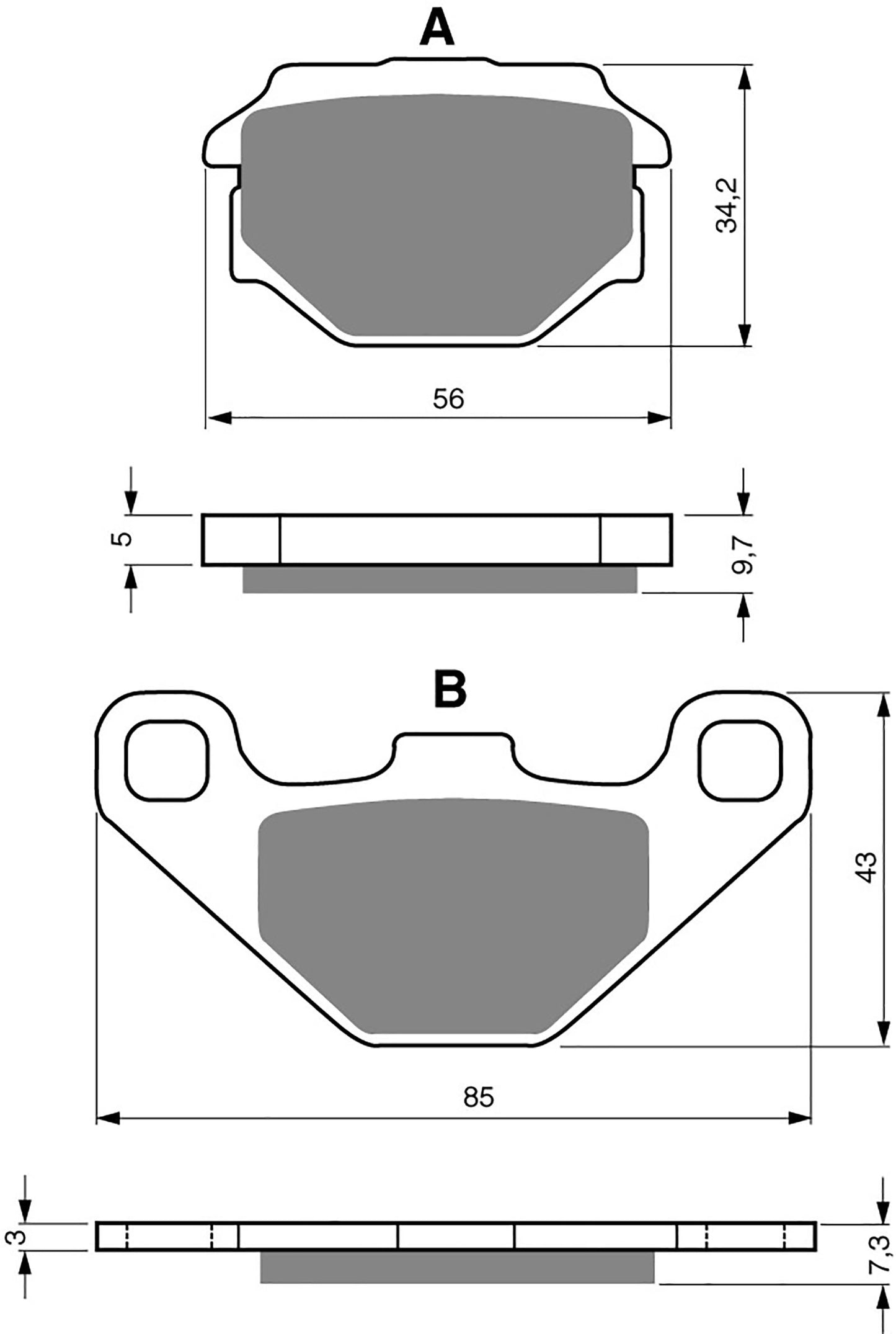 Goldfren Brake Pads S33-094, VD245, FA173, FA382