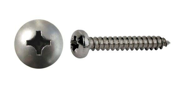 Screws Pan Head Self Taper Large Head S/less Steel 5mm x 20m (Per 20)