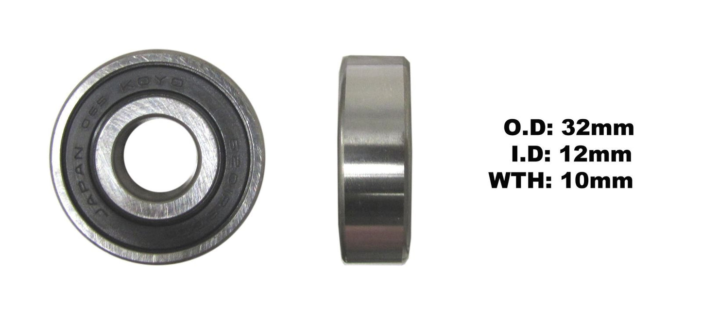 Koyo Bearing 6201-2RS-C3 (ID:12mm x OD:32mm x W:10mm)