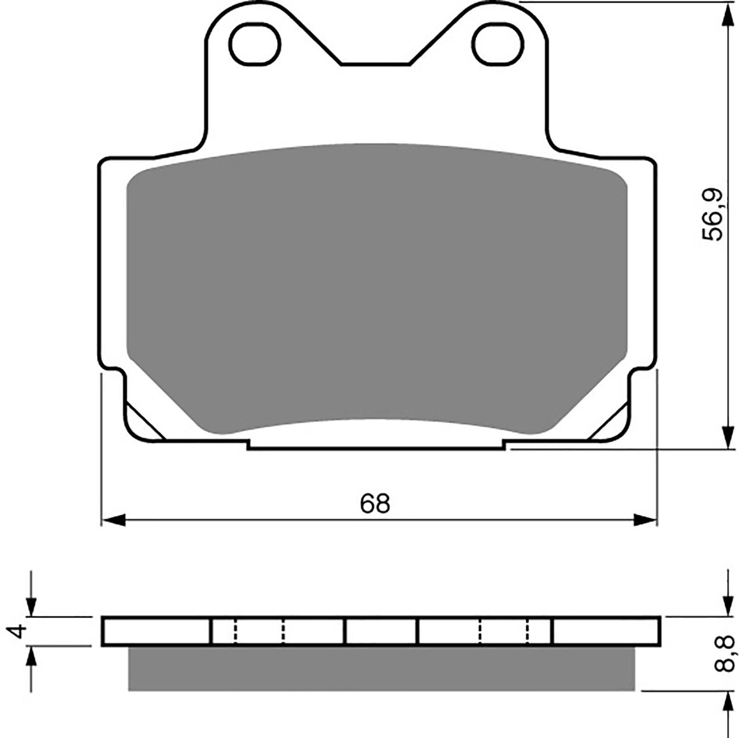 Goldfren Brake Pads S33-067, VD240, FA104, FDB386/R, SBS570