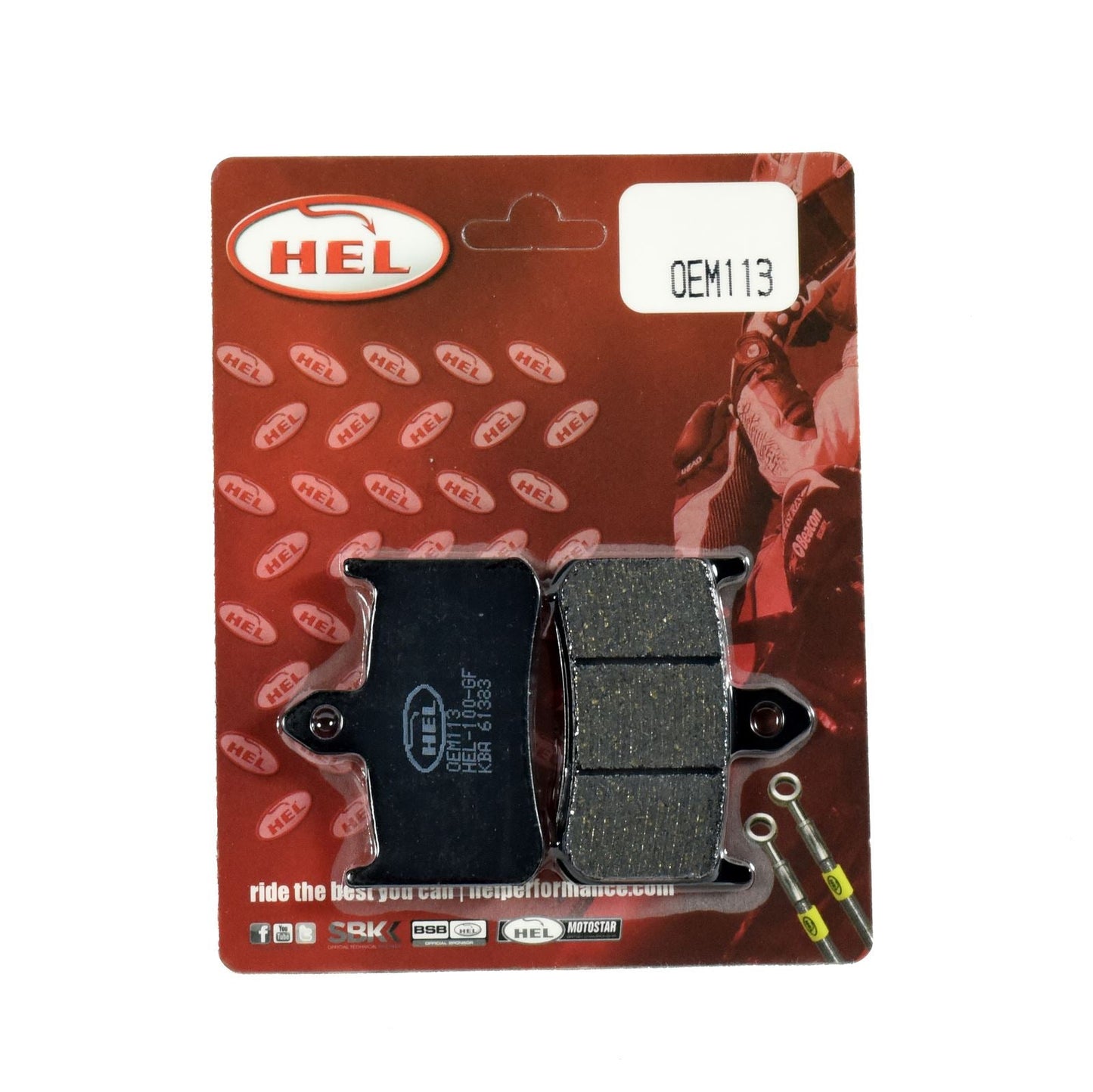 Hel Brake Pad OEM113,AD069,FA144,FA187 for Sports,Touring,Commuting