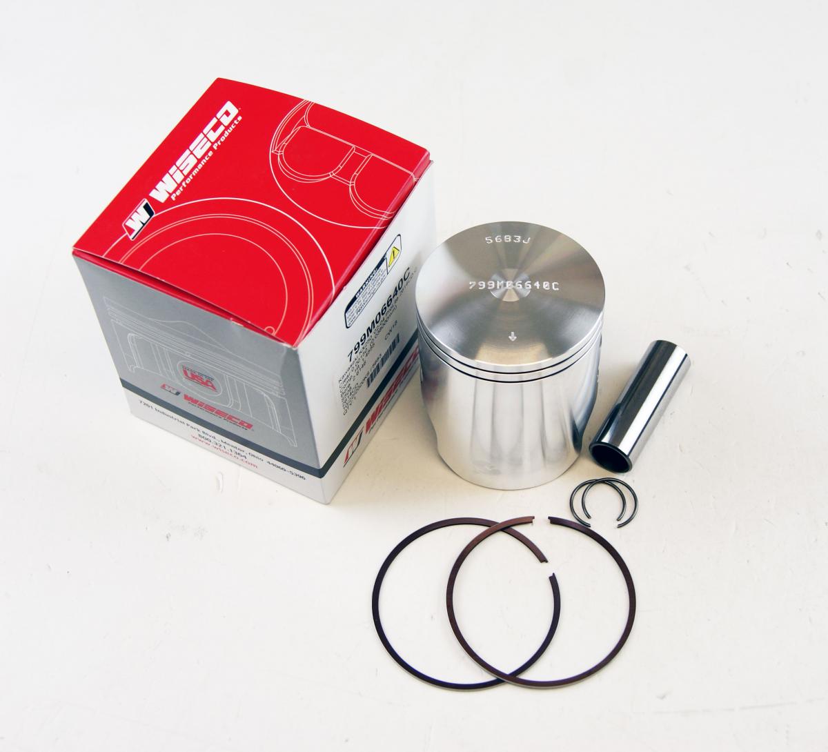 WISECO 66.4mm PISTON KIT C, KAWASAKI KX250 2002-2004, PRO-LITE