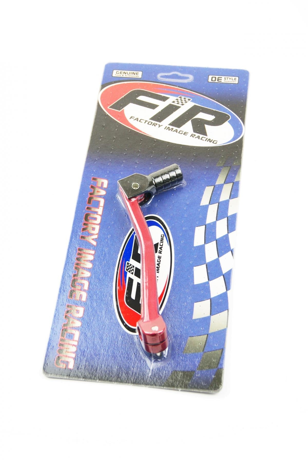 GEAR LEVER ALLOY RED, BLACK TIP, 11mm SPLINE, 140mm LONG