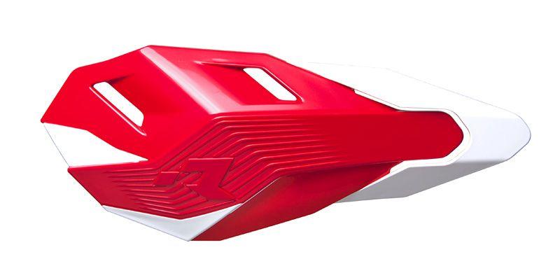 R-TECH RED/WHITE HP3 HANDGUARD WITH FITTING KIT