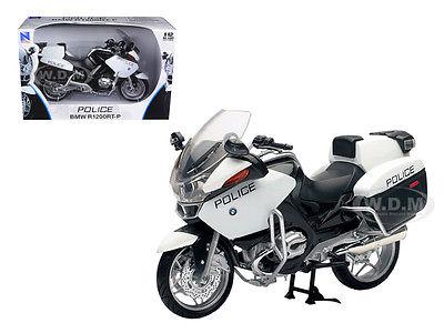 NEWRAY DIE CAST MODEL BMW R1200 RT-P U.S. POLICE BIKE, SCALE 1:12