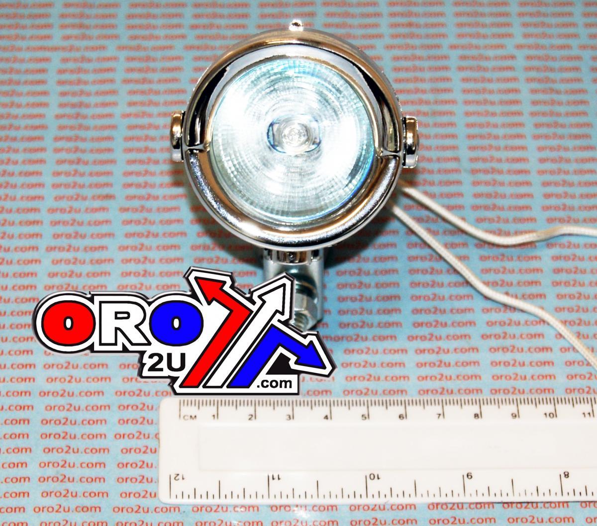 UNIVERSAL HALOGEN SPOT LIGHT 12v35w, SINGLE BOLT MOUNT (CHROME)