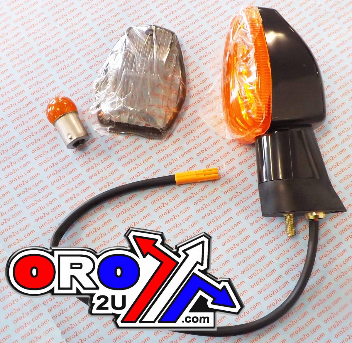INDICATOR AMBER / CLEAR LENS HONDA 50mm stem CBR 02>, FR/RL