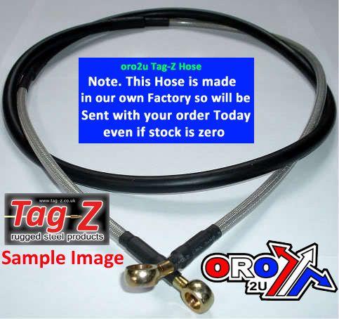 HOSE REAR BRAKE SILVER / BLK, VENHILL H02-2-039/P-CL CR250F 14-17, CR450F 14-16