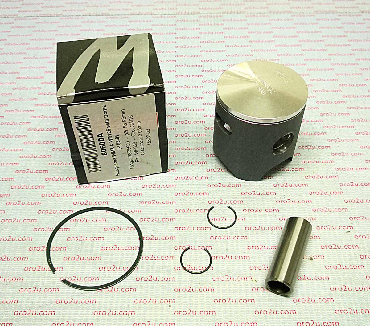 WOSSNER 56.5mm PISTON KIT HUSQVARNA WR125 1988-1991, WMX125 1988-1991