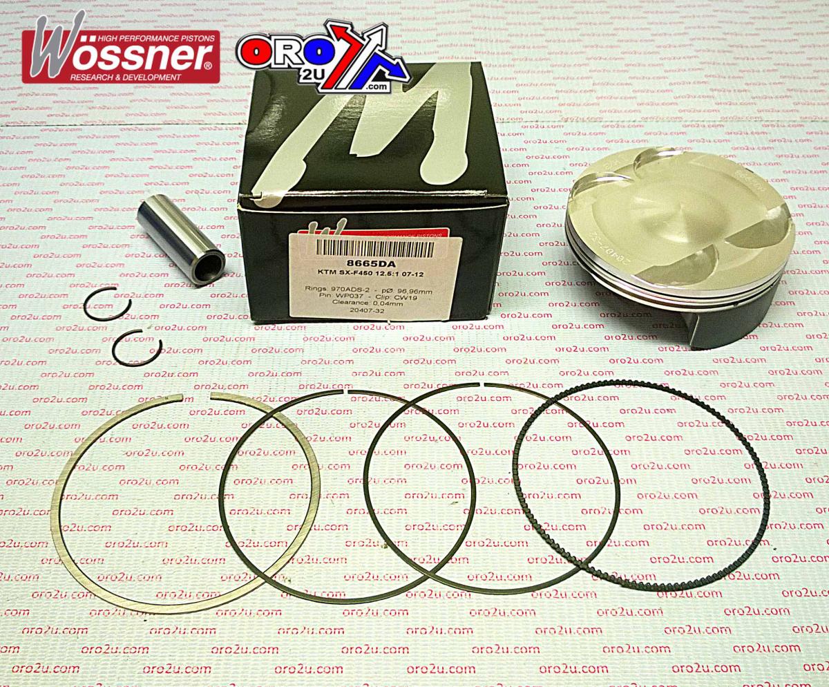 PISTON KIT 07-12 SX-F450 97.00 FORGED 8665DB WOSSNER KTM