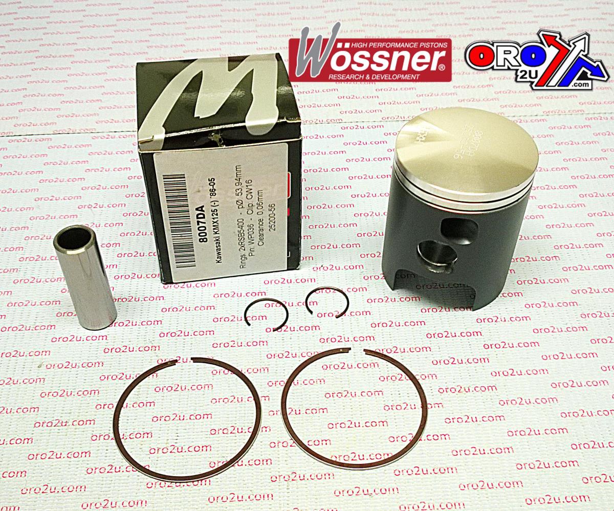 PISTON KIT 86-05 KMX125 54.50 FORGED WOSSNER 8007D050