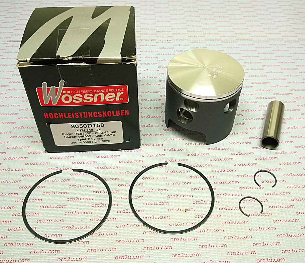 PISTON KIT 1984 KTM250 73.00 WOSSNER 8050D200