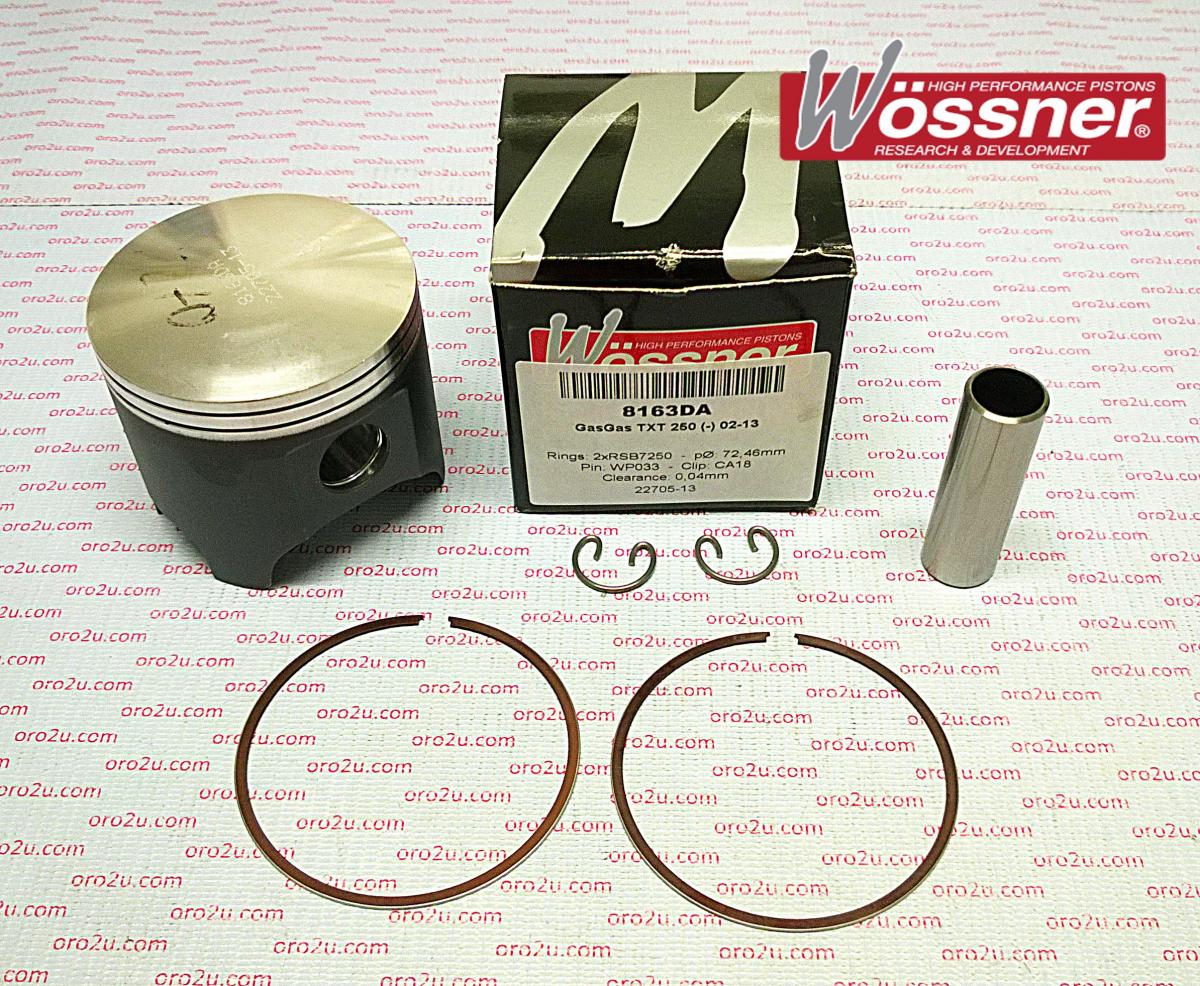 PISTON KIT 01-09 TXT250 GASGAS FORGED WOSSER 8163DB