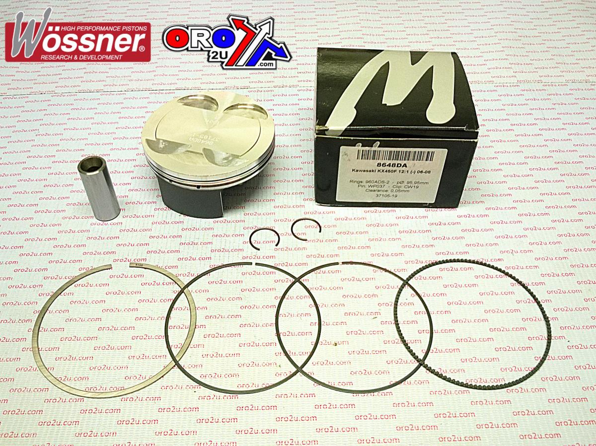 PISTON KIT 05-08 KXF450 96.00 FORGED WOSSNER 8648DA