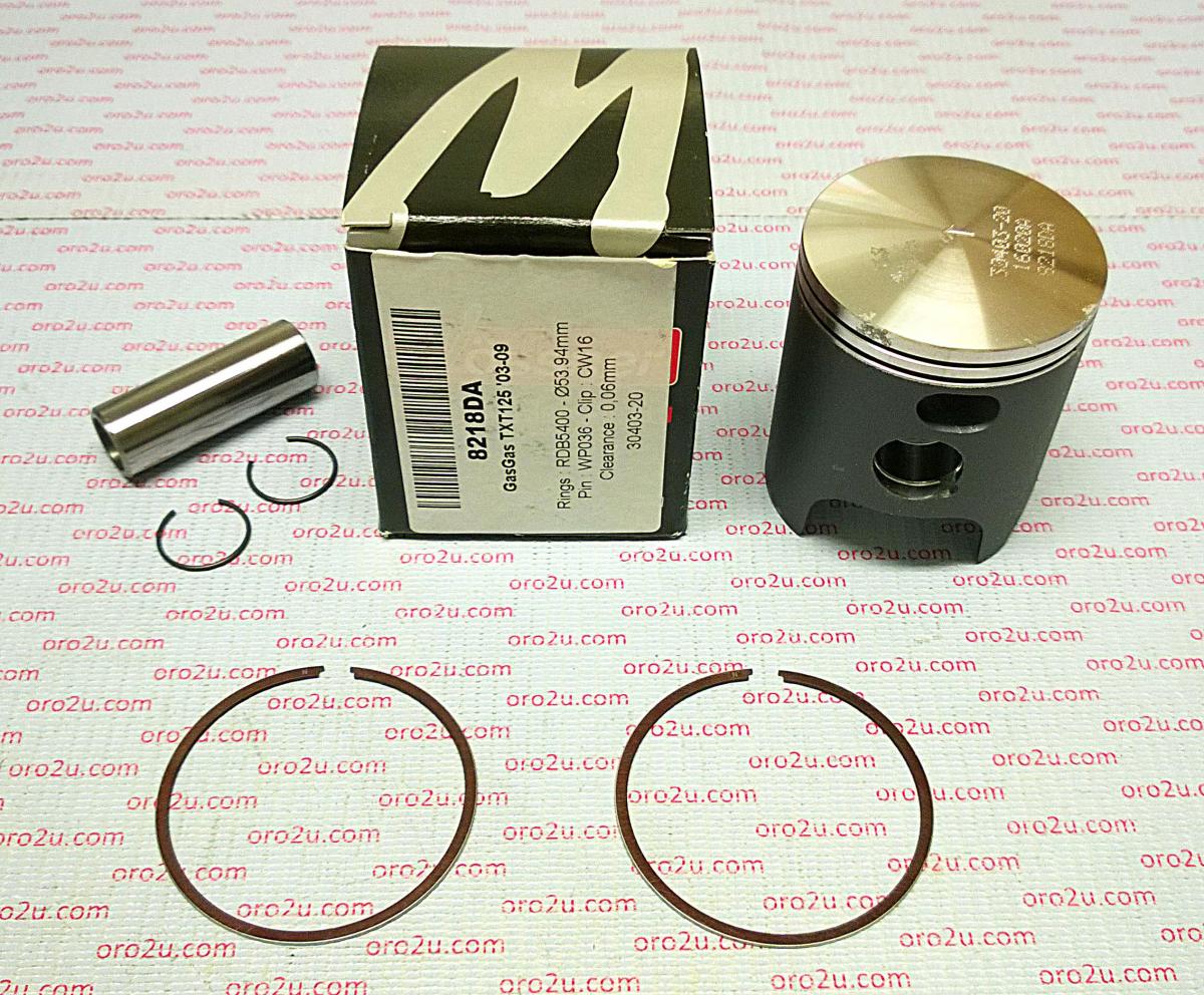 PISTON KIT 03-09 TXT125 GASGAS FORGED WOSSNER 8218DB