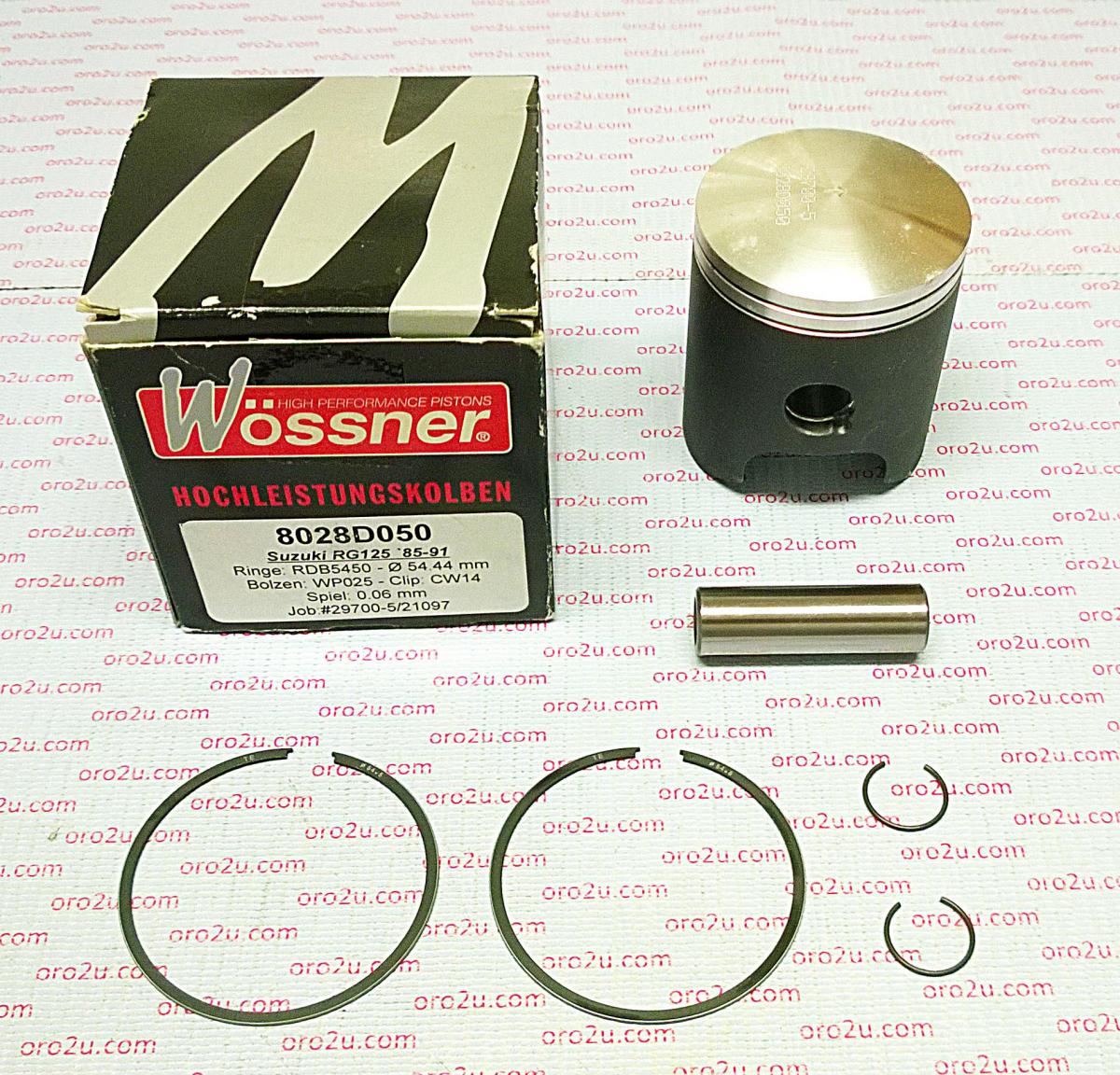 WOSSNER 54mm FORGED PISTON KIT SUZUKI RG125 85-91