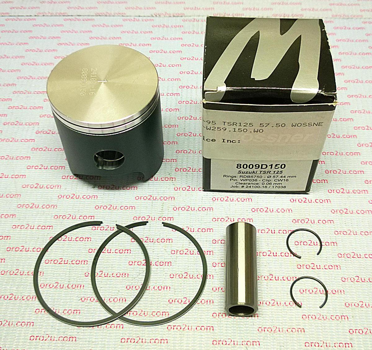 PSTON KIT 89-95 TSR125 56.00 FORGED WOSSNER 8009DA
