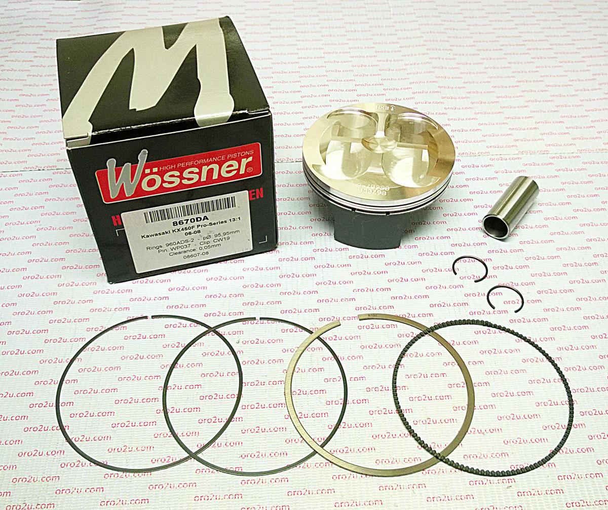 PISTON KIT 05-08 KXF450 HC 96 FORGED WOSSNER 8670DA