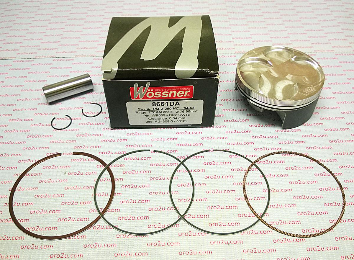 PISTON KIT 04-06 RMZ250 77 HC FORGED WOSSNER 8661DA