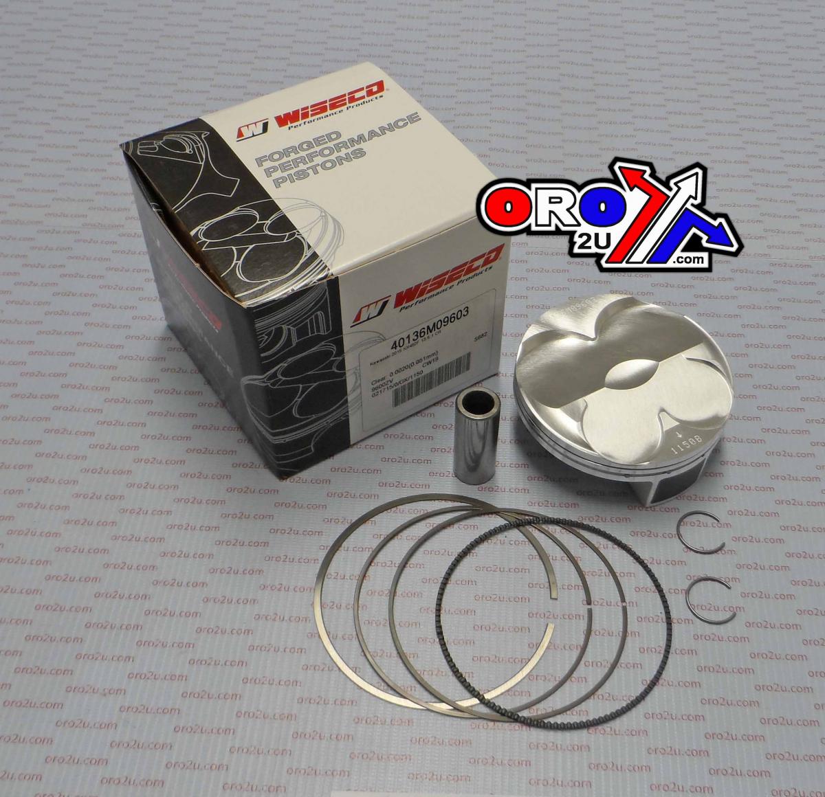 WISECO 96mm PISTON KIT, KAWASAKI KX450F 2015, Hi-Comp. 13.5:1