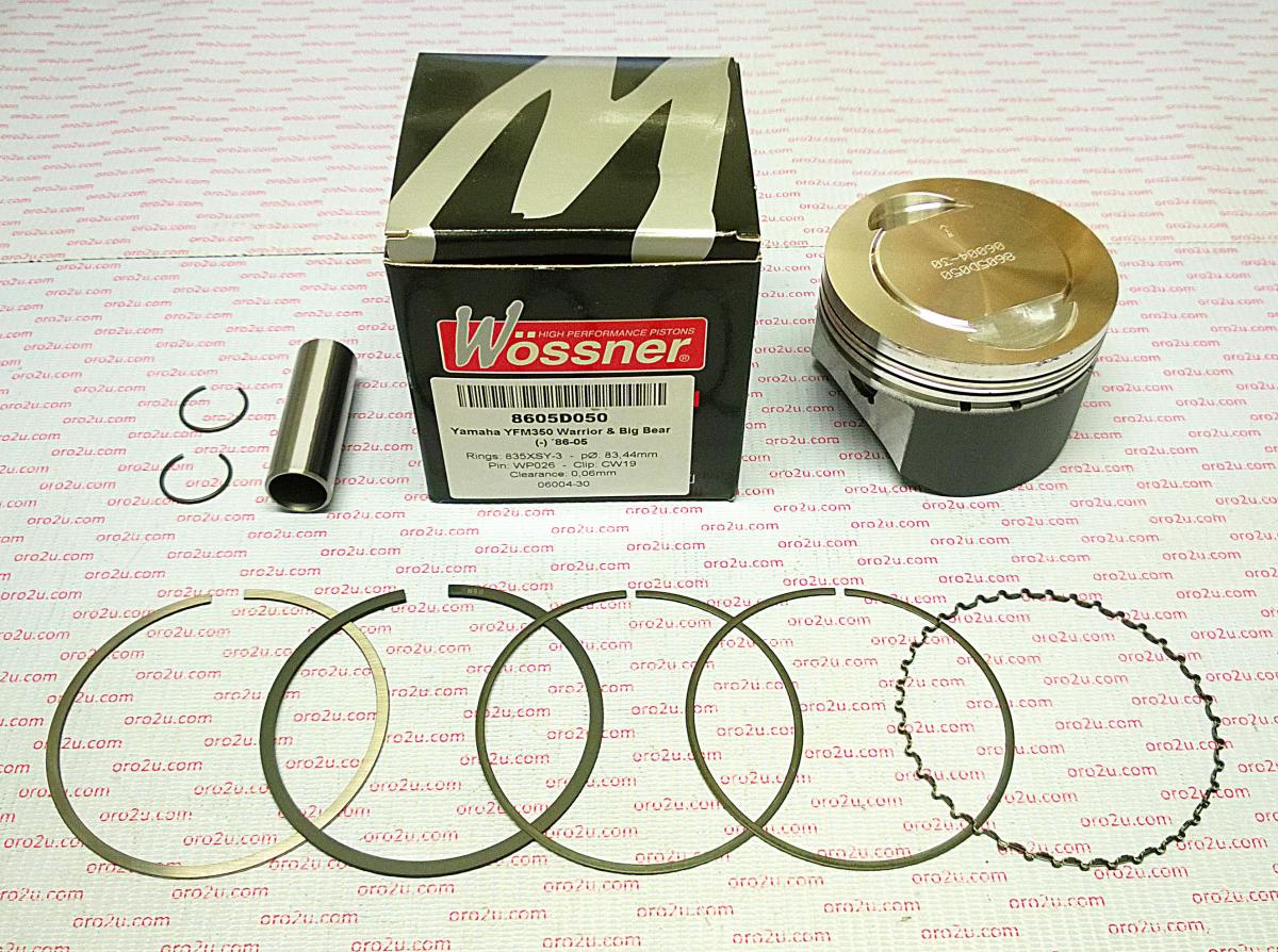 PISTON KIT 95-05 YFM350 83.50 FORGED WOSSNER 8605D050