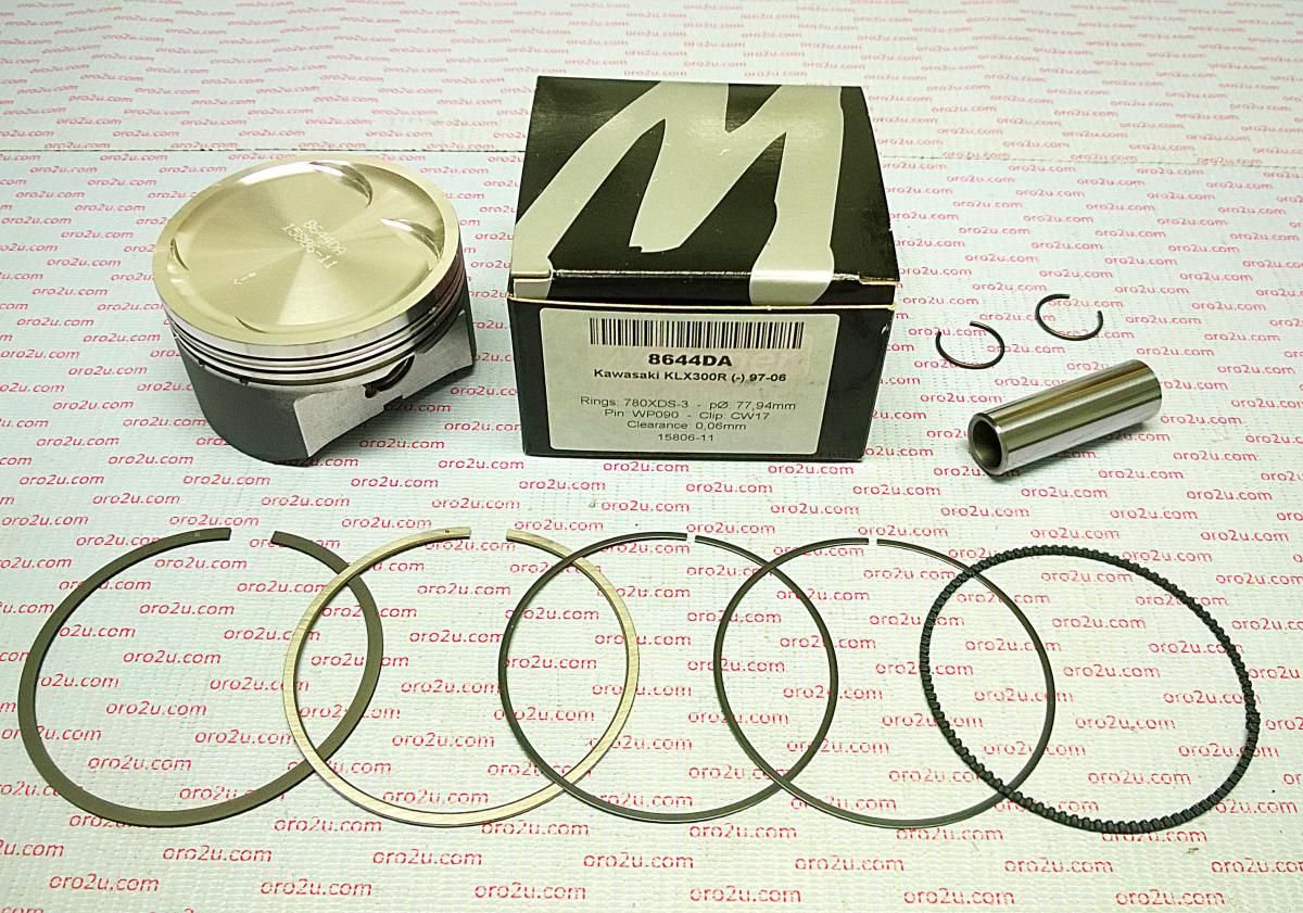 WOSSNER 78mm FORGED PISTON KIT KAWASAKI KLX300R 1997-2007