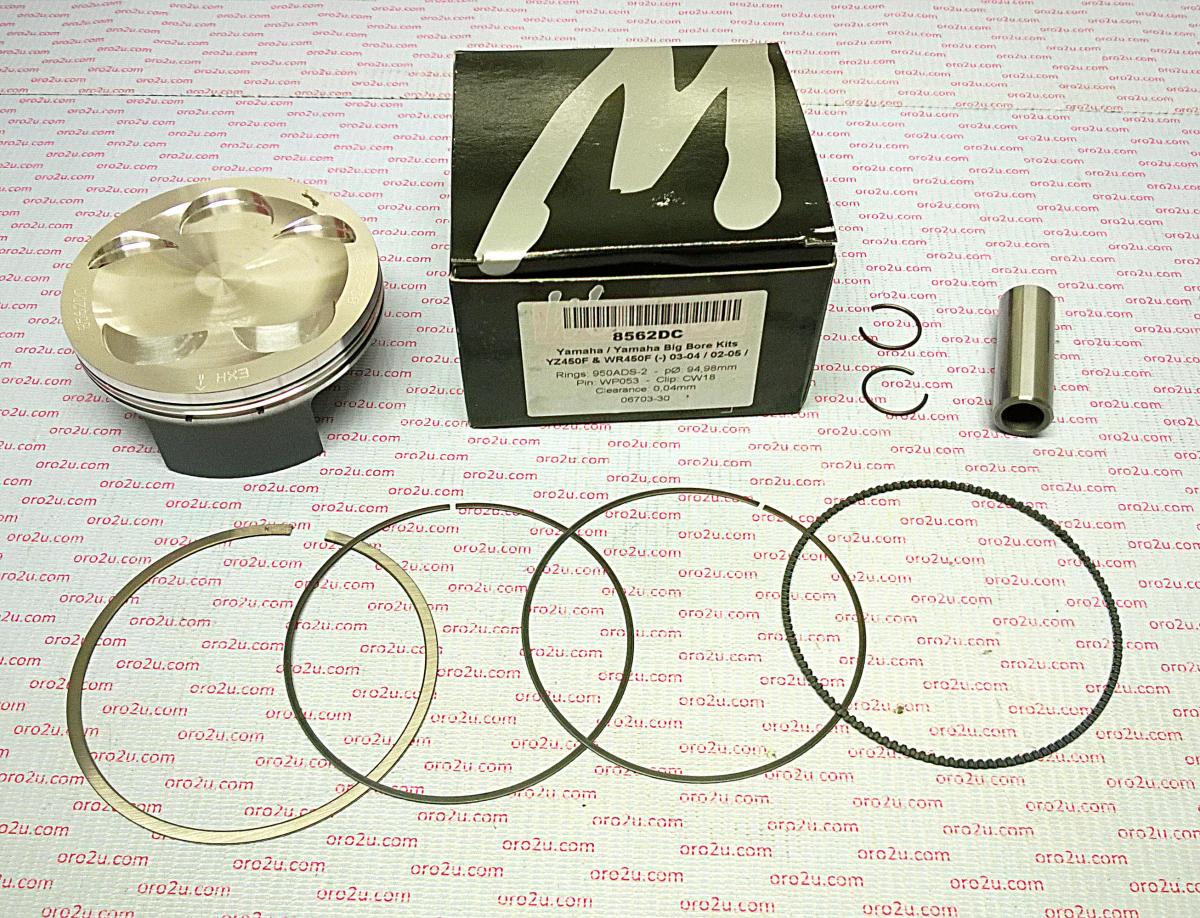 PISTON KIT 03-04 YZF450 95.00 FORGED WOSSNER 8562DC