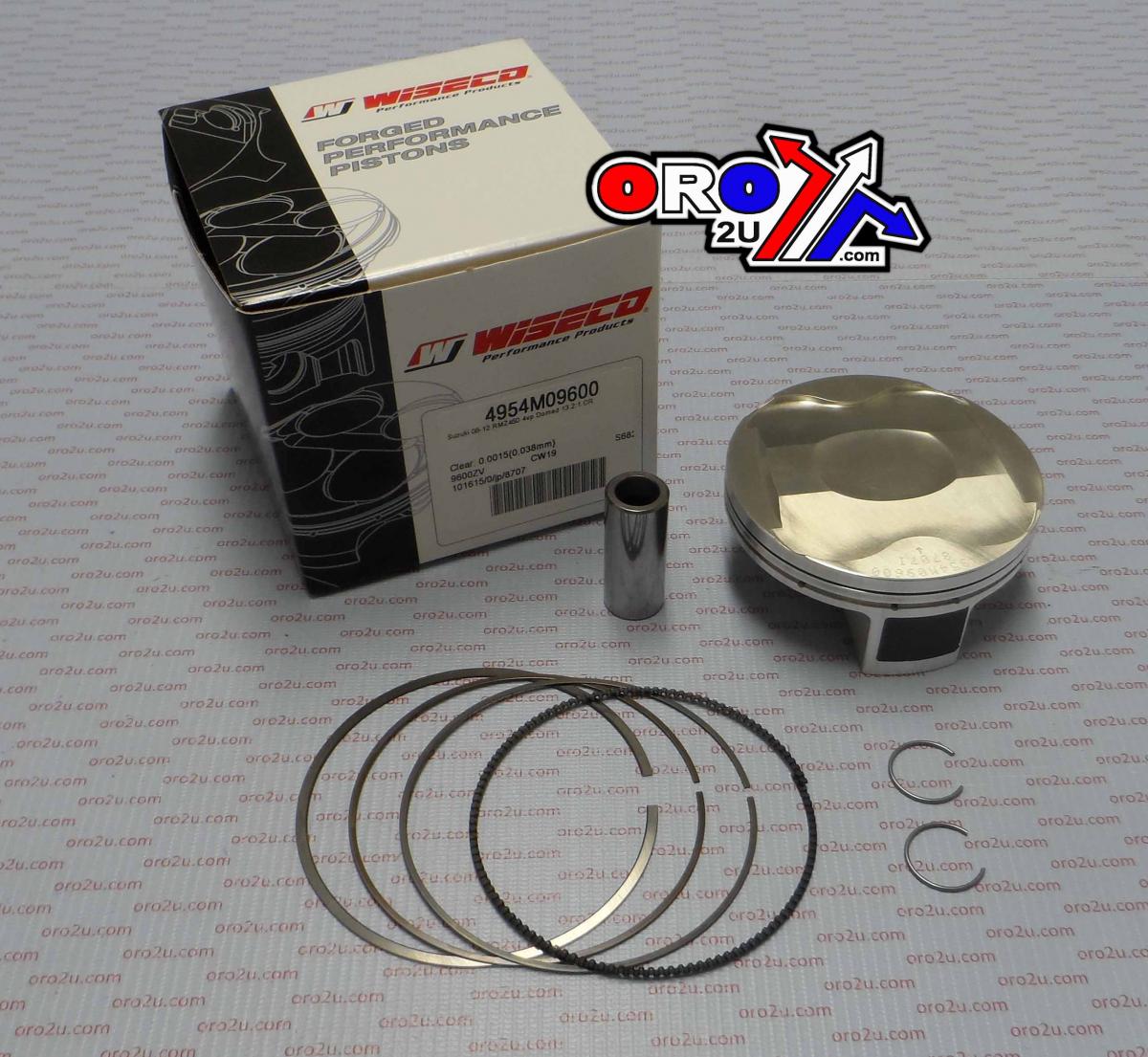 WISECO 96mm PISTON KIT SUZUKI RM-Z450 08-12, RMX450Z 10-18, Comp 13.2:1