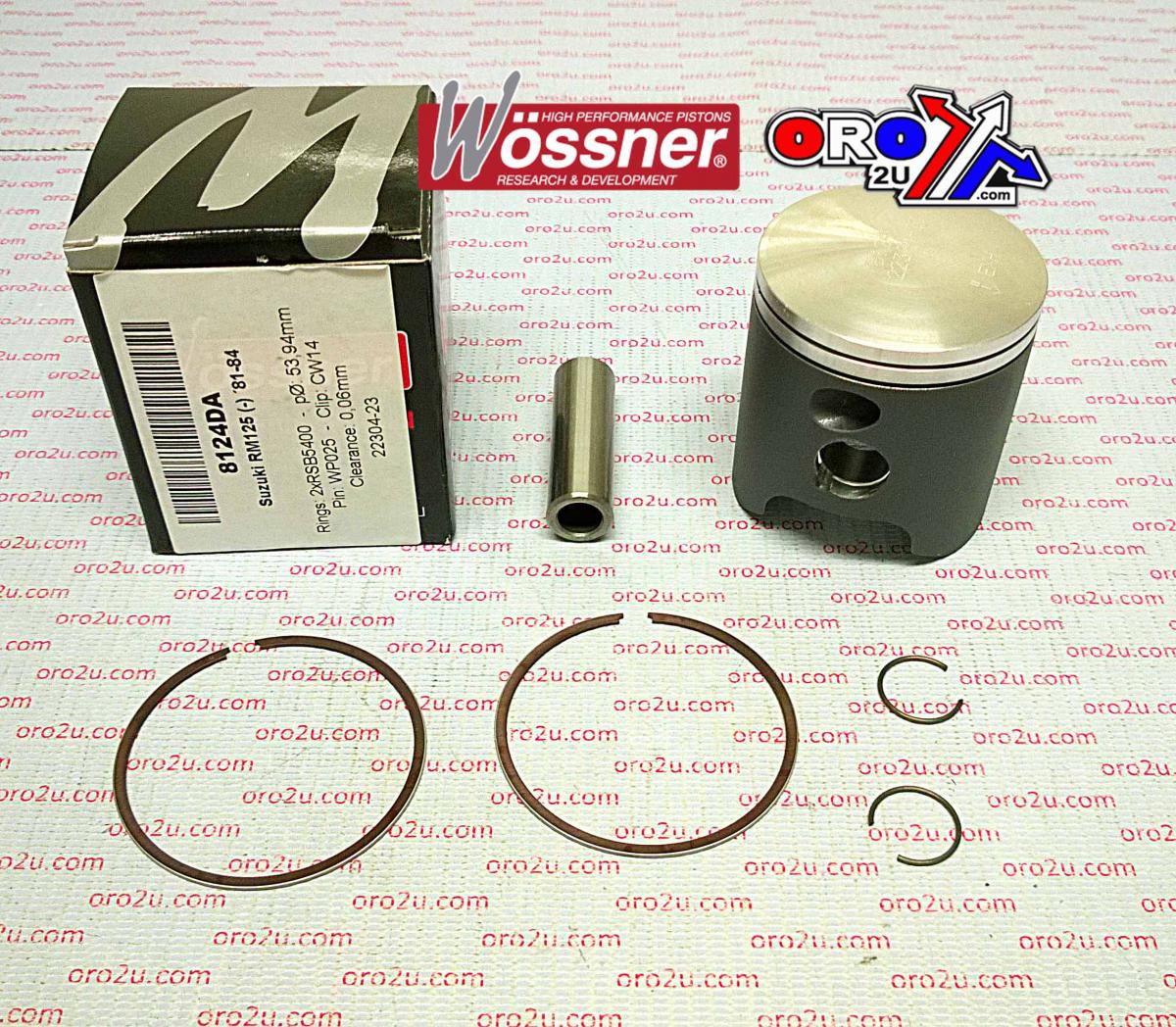 WOSSNER 56mm PISTON KIT SUZUKI RM125 1981-1984