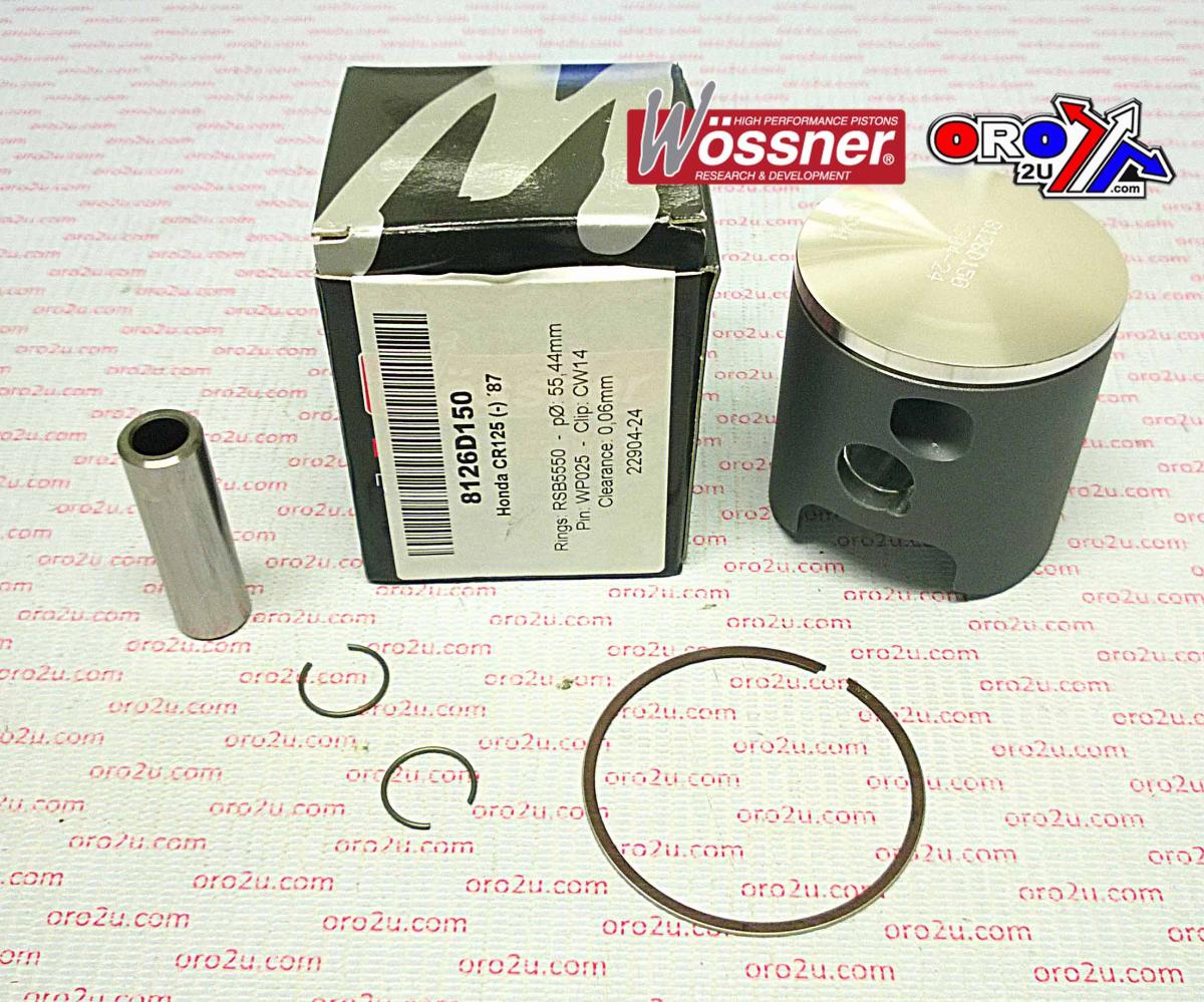 PISTON KIT 1987 CR125 55.50 WOSSNER 8126D150 HONDA MX