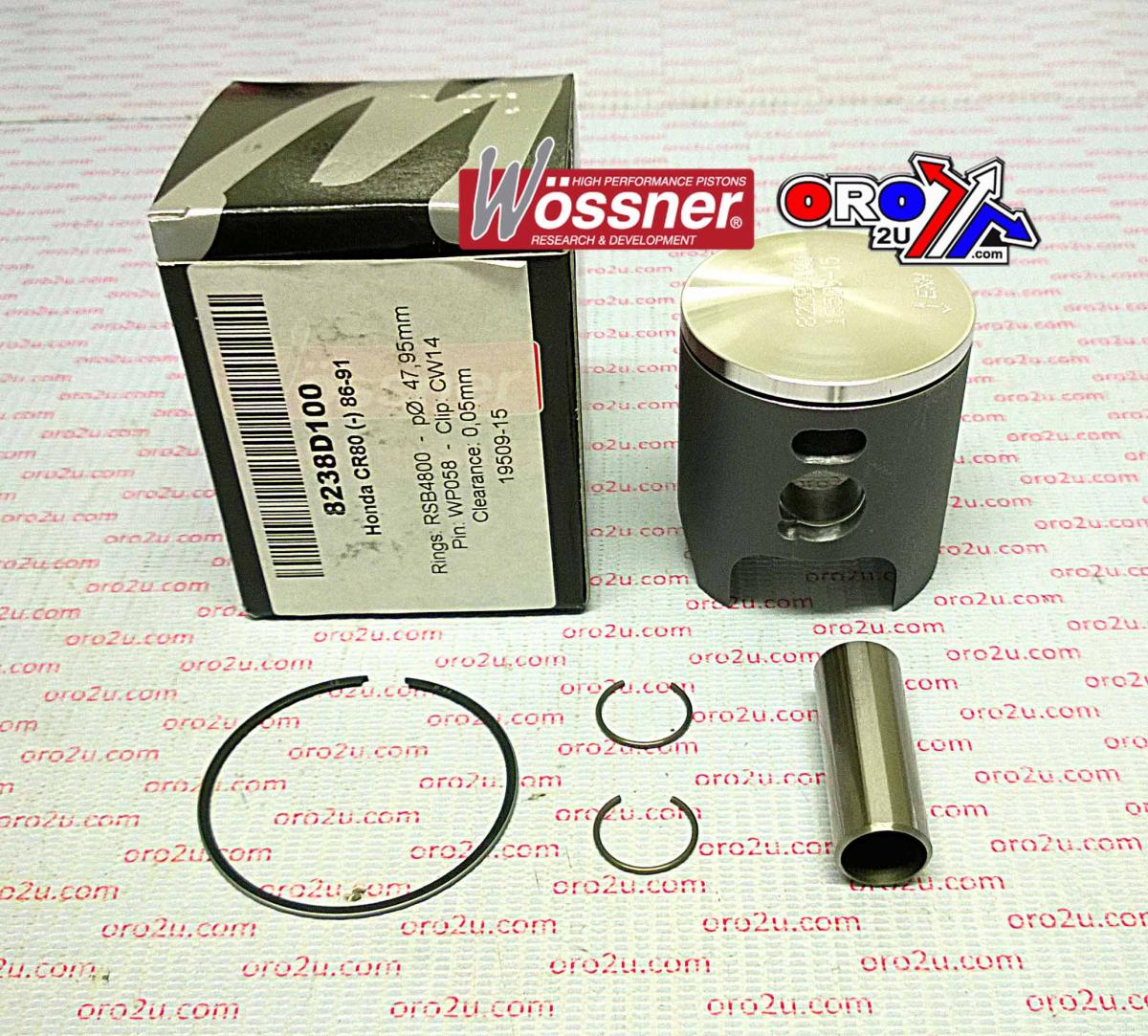 WOSSNER 47.5mm PISTON KIT HONDA CR80 1986-2002