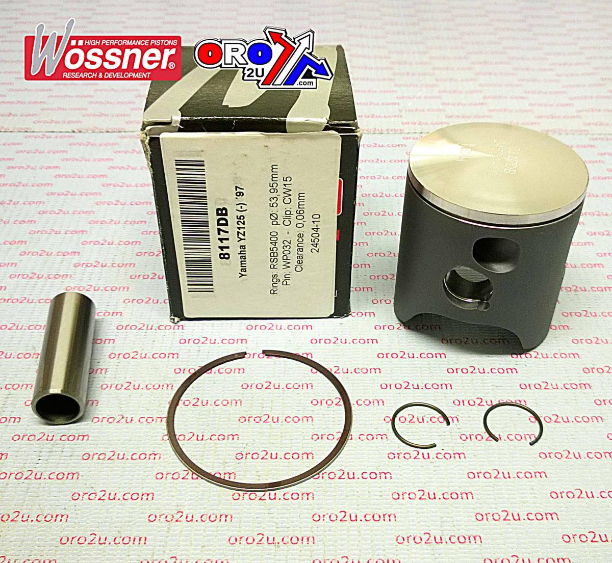 PISTON KIT 1997 YZ125 54.00 WOSSNER 8117DA YAMAHA MX
