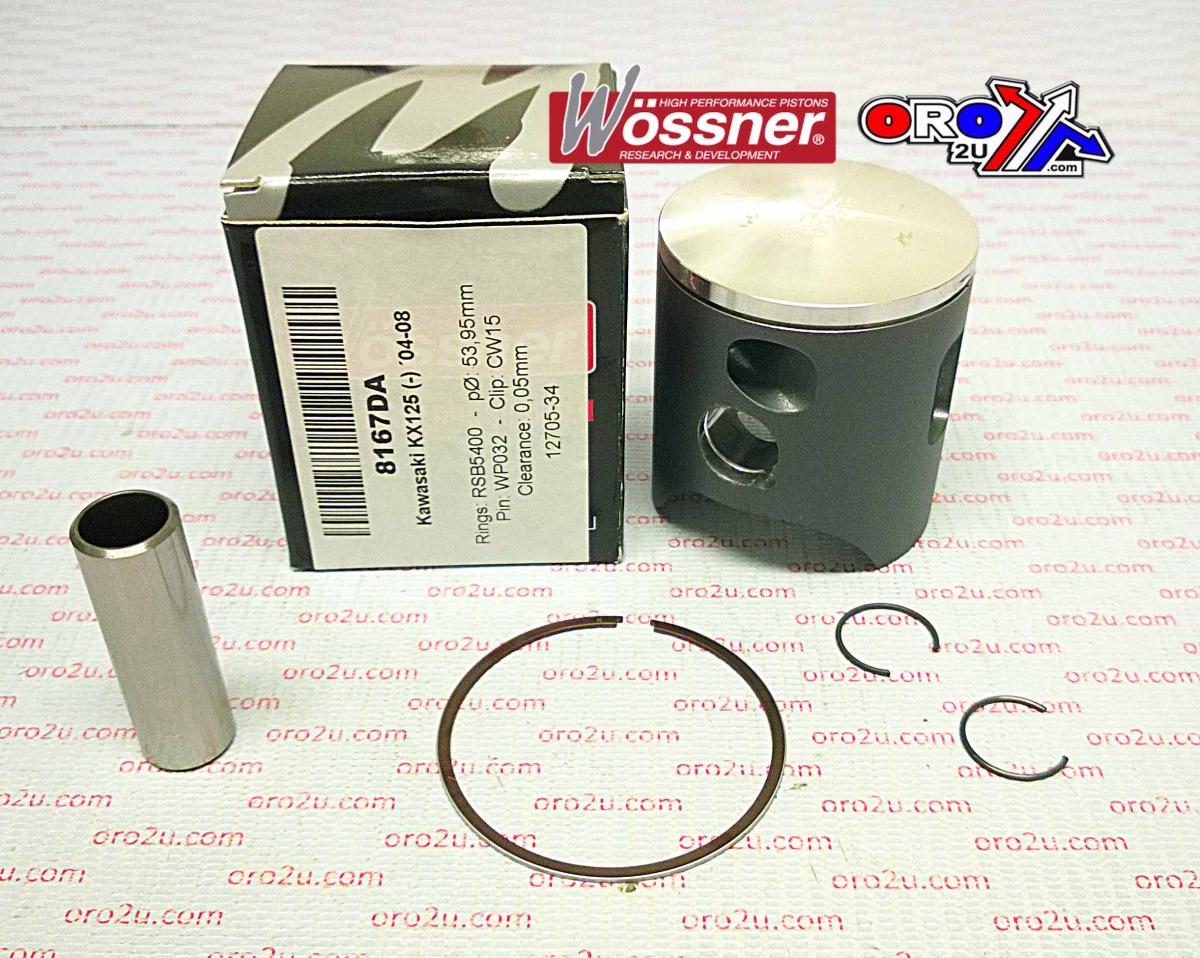 PISTON KIT 04-09 KX125 54.00 B WOSSNER 8167DB KAWASAKI MX