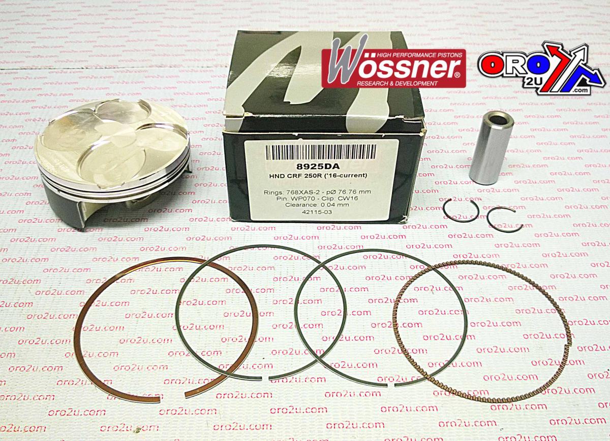 WOSSNER 76.8mm FORGED PISTON KIT A, HONDA CRF250R 16-17