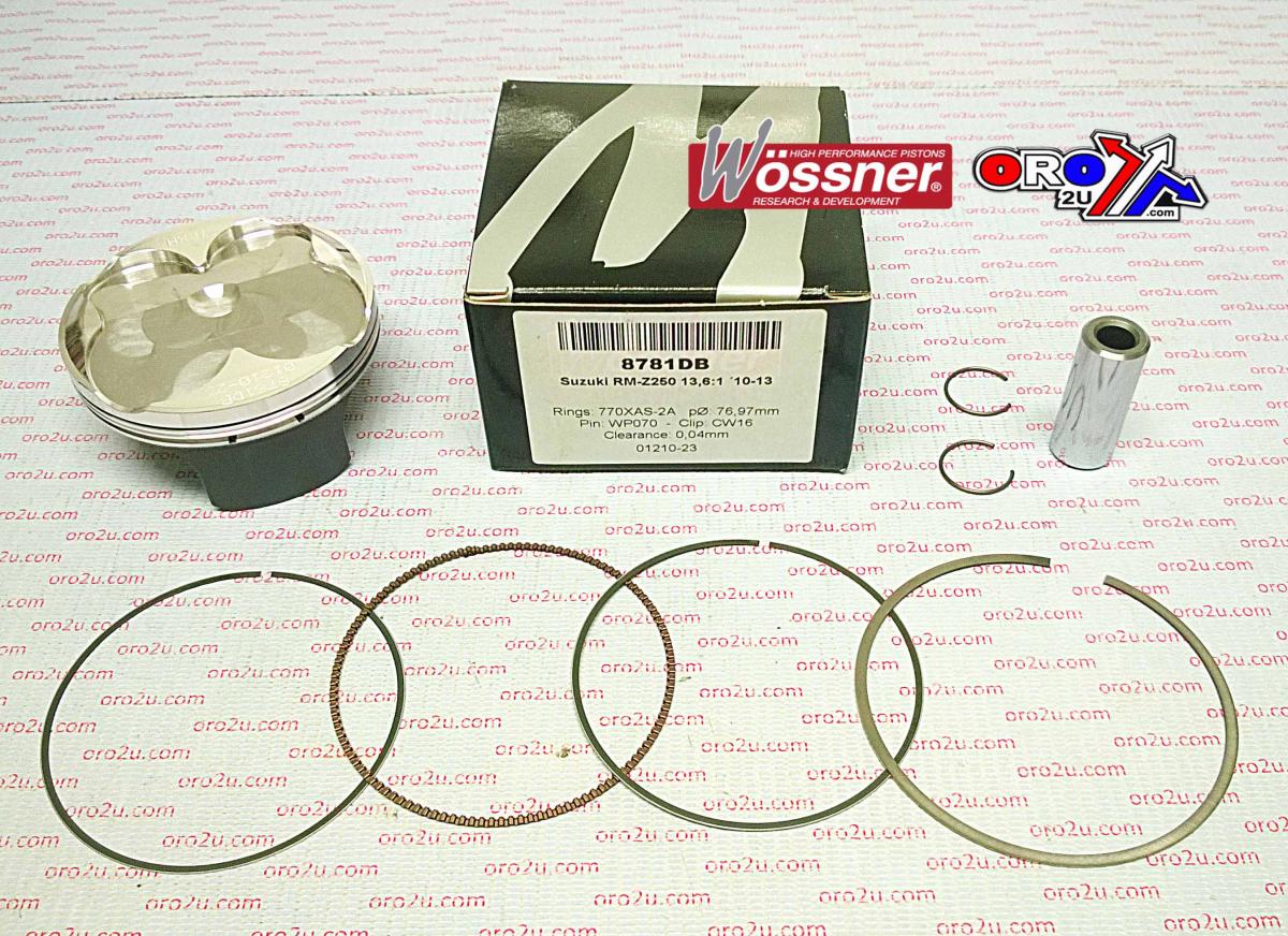 PISTON KIT 10-13 RMZ250 77mm B WOSSNER SUZUKI