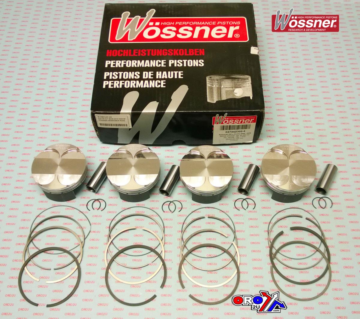 WOSSNER 87mm PISTON KIT KAWASAKI ZX14R/ZZR1400 06-21